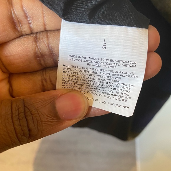 Old navy women’s size large blue/ gray pea coat. - Picture 5 of 6